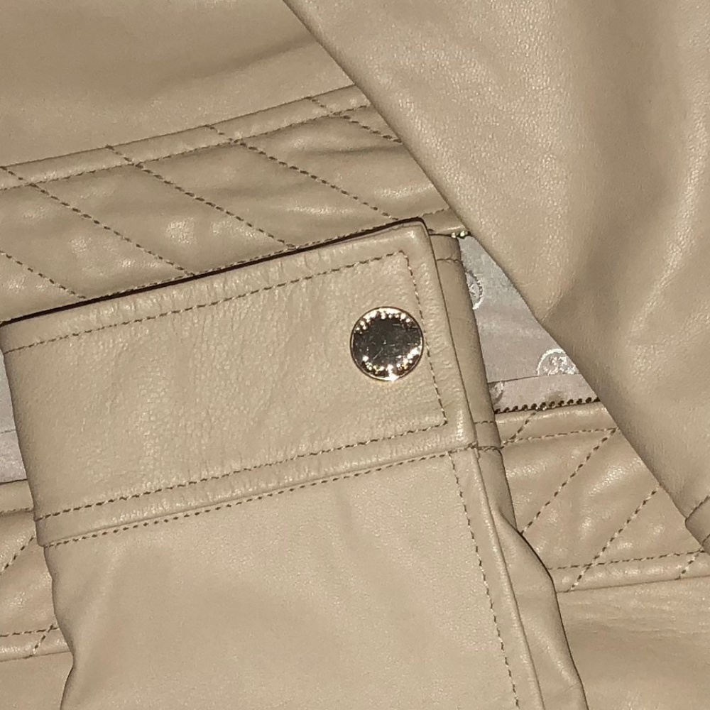 Tory Burch Daphne Jacket Beige Lambskin - Picture 2 of 7